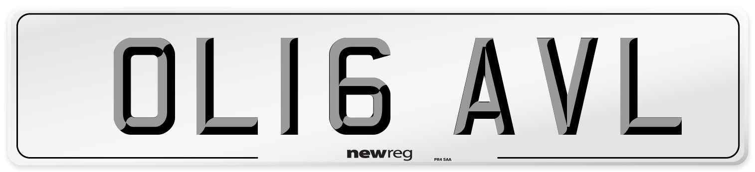 OL16 AVL Number Plate from New Reg